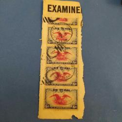 P11--13---- 1938 AMERİKA DAMGALI AİL MAİL 6C POSTA PULLARI