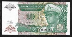 ** ZAİRE ( 10 * NOUVEAUX  MAKUTA ) 1993 * AA - ÇİL