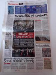 Cumhuriyet Gazetesi - 26 Ocak 2017 - Arda Turan - Anadolu Efes - Göksu 100 Yıl Kaybetti - Trump Baş Yırtıcı - Gladyatör Okulu Mu - Everest Küçülüyor - Hayata Dönüş Katliamı - Uğur Mumcu Anılıyor - El Bab'ta Çatışma 1 Şehit 5 Yaralı - CHP Sözcüsü Selin Sayek Böke - Ahmet Türk - Referandum Hazırlığı - Kadri Gürsel