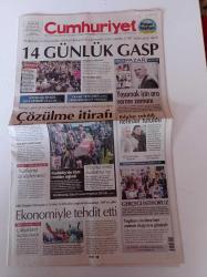 Cumhuriyet Gazetesi - 14 Nisan 2019 - Beşiktaş Taraftarı Ekrem İmamoğlu'na Destek - Fenerbahçe Efsanesi Sinyor Can Bartu'yu Tüm Renkler Uğurladı - ODTÜ Bahar Festivali - Haluk Levent - Sabahat Akkiraz - Genco Erkal - Ercan Jesal- Game Of Thrones Finali
