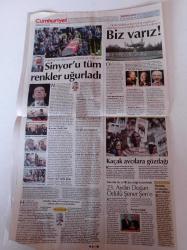 Cumhuriyet Gazetesi - 14 Nisan 2019 - Beşiktaş Taraftarı Ekrem İmamoğlu'na Destek - Fenerbahçe Efsanesi Sinyor Can Bartu'yu Tüm Renkler Uğurladı - ODTÜ Bahar Festivali - Haluk Levent - Sabahat Akkiraz - Genco Erkal - Ercan Jesal- Game Of Thrones Finali