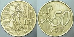Efemera - FRANSA 50 EURO CENT 2001 YILI ESKİ TARİHLİ. AZ ÇIKAR. - kitantik - kitaLog