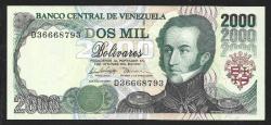 ** VENEZUELLA ( 2.000 * BOLİVARES ) 1998 - ÇİL