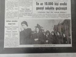 Tıpkı Basım - Dev Boy Fotokopi Kağıdında - Ulus Gazetesi - Newspaper - 19 Sonteşrin 1938 - 19 Kasım 1938 - 19 November 1938 - Büyük ölünün cenazesi bugün törenle İstanbuldan kaldırılıyor - Ebedî şef için bugün İstanbul muhteşem bir teşyi töreni yapılıyor - Başvekilimiz İstanbul'da - İzdiham yüzünden doğan facia - İstanbul'daki tazim geçidine dün gece saat 24 de nihayet verildi - En az 10.000 kişi evelki geceyi sokakta geçirmişti -