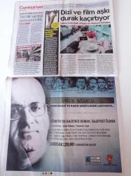 Cumhuriyet Gazetesi - 23 Ocak 2018 - Eren Derdiyok - Federer- Fırtınası - Amazon'dan Kasasız Süpermarket - Dizi Ve Film Aşkı Durak Kaçırtıyor- Nuriye Ve Semih'in Gülüşleri Solmasın - Ankara Barış Atay'a Yasak - Şair Enver Ercan Hayatını Kaybetti