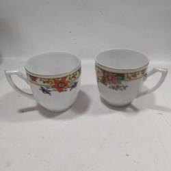 P77---İKİ ADET TABAKSIZ CARLSBAD ÇEKOSLAVAKYA FİNCAN