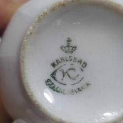 P77---İKİ ADET TABAKSIZ CARLSBAD ÇEKOSLAVAKYA FİNCAN