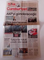 Cumhuriyet Gazetesi - 3 Şubat 2018 - Tekmeci Hakem Ucuz Kurtuldu - Kaplıcalara Altın Madeni Tehdidi - Ninja Kaplumbağalar Vegan Olsun - Cumhuriyet Halk Partisi Genel Başkanı Kemal Kılıçdaroğlu AKP'yi Göndereceğiz - Hekime Terör Sorusu - Ahmet Şık - Serra Yılmaz - Türkiye'nin Nükleer Sınavı