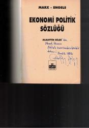 MARX - ENGELS EKONOMİ POLİTİK SÖZLÜĞÜ - İMZALI