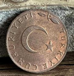 Türkiye 1958 Yılı 5 Kuruş ÇİL (Kullanılmamış) (KATALOG DEĞERİ: 50$) Nadir Yıl