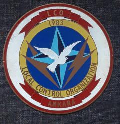NATO Local Control Organization Metal Plaka 1983