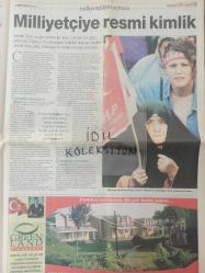 Orijinal Sabah Gazetesi - Newspaper - 29 Ekim 2003 - 29 October 2003  - Yaşasın Cumhuriyet - Tebaa'dan Yurttaş'a - Türk insanı' hakkını arıyor - Özgürlük için sınırsız adalet - Kimliğin çatısı Anayasa - Aile 50 yıldır göçüyor - Gençlerin hayalî çekirdek aile - Milliyetciye resmi kimlik - Kuruştan 20 milyona - Kadının soyadı var - Yarım Kalan eğitim - Cumhuriyetin hoş sesleri - Cumhuriyetin 80.yılı - Hayatımızı renklerdirdin -
