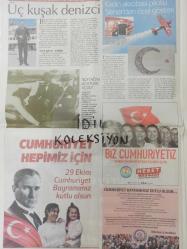 Orijinal Cumhuriyet Gazetesi - Newspaper - 29 Ekim 2019 - 29 October 2019  - Özel Eki - Ulusal birliği kuran bir kültür devrimi - Özgün bir hükümet sistemi kurdu - Atatürk'ün Cumhuriyet mücadelesi - 1400 metrede Atatürk silueti - Üç kuşak denizci - Soyadını Atatürk verdi - Şenlikler yurdda dün öğle üstü başladı - Türk kadınının üstün mevkii - Stalin, Müttefiklere açıkça çatıyor - Koyu karanlıktan sonra şafak - Cumhuriyet ve parlamenter demokrasi - Sadece saltanatını düşündü - Bir kitabın, bir zihniyetin anatomisi - İlelebet payidar olacaktır - Yıkıntılar arasından yeşeren ekonomi - Anadolu'nun dört bir yanına fabrikalar - Modern Türk kadınının sesiyiz -
