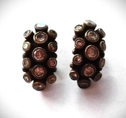 GÜMÜŞ OTANTİK ELMAS TASARIMLI QUARTZ KÜPE