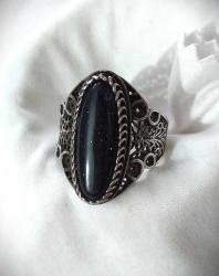 GÜMÜŞ YILDIZ TAŞLI BADEM YÜZÜK 20 NUMARA