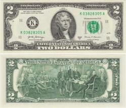 Efemera - AMERİKA BİRLEŞİK DEVLETLERİ 2 DOLAR 2017 A DALLAS TEKSAS. SERİ NO. K 03828390 A OLACAKTIR. ÇİL KONDİSYON. - kitantik - kitaLog