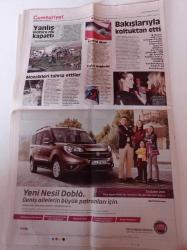 Cumhuriyet Gazetesi - 7 Şubat 2015 - Telefonda Basket Kavgası - Ergin Ataman - Fenerbahçe Trabzonspor Maçı - Angelina Jolie - AYM Üzerinde Recep Tayyip Erdoğan Gölgesi - TÜSİAD'dan Merkez Uyarısı Önemli Olan Bağımsızlık - Birleşik Haziran Hareketi - 17 Aralık'ın Hakimine Ödül
