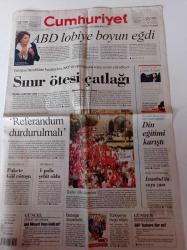 Cumhuriyet Gazetesi - 11 Ekim 2007 - Büyük Kupa Fenerbahçe Ülker'in - İbrahim Kutluay - Damir Mrsic - Teröre Öfke Dinmiyor - ABD Ermeni Lobisine Boyun Eğdi - Din Eğitimi Karıştı - Pakete Abdullah Gül Rötuşu - AKP Tezkere Alır Mı