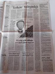 Cumhuriyet Gazetesi - 11 Ekim 2007 - Büyük Kupa Fenerbahçe Ülker'in - İbrahim Kutluay - Damir Mrsic - Teröre Öfke Dinmiyor - ABD Ermeni Lobisine Boyun Eğdi - Din Eğitimi Karıştı - Pakete Abdullah Gül Rötuşu - AKP Tezkere Alır Mı