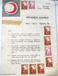 ÖĞRENCİ KARNESİ İLK VE ORTAOKUL 1967-1975 ÖĞRETİM YILI