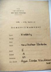 ÖĞRENCİ KARNESİ İLK VE ORTAOKUL 1967-1975 ÖĞRETİM YILI