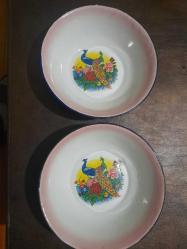 ÇİNKO EMAYE YEMEK TABAĞI ATIKLI ÇİFT TAVUSKUŞU