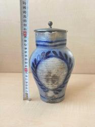 ZİN KAPAKLI AVRUPA SÜRAHİ KOLEKSİYONLUK KALIN PORSELEN SÜRAHİ