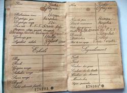 NÜFUS CÜZDANI 1944 TARİHLİ