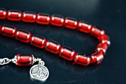 ATEŞ KEHRİBARI GÜMÜŞ PÜSKÜLLÜ  TESBİH ORJİNAL SIFIR (ISIMSIZ RAF