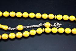 ATEŞ KEHRİBARI GÜMÜŞ PÜSKÜLLÜ  TESBİH ORJİNAL SIFIR (ISIMSIZ RAF