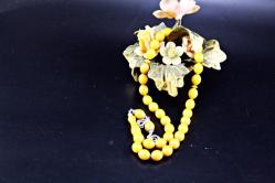 ATEŞ KEHRİBARI GÜMÜŞ PÜSKÜLLÜ  TESBİH ORJİNAL SIFIR (ISIMSIZ RAF