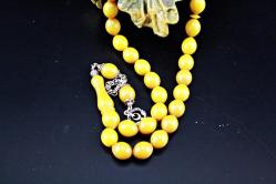 ATEŞ KEHRİBARI GÜMÜŞ PÜSKÜLLÜ  TESBİH ORJİNAL SIFIR (ISIMSIZ RAF