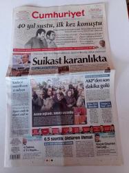 Cumhuriyet Gazetesi - 5 Kasım 2014 - Futbolcu Deniz Naki'ye Faşist Saldırı - Felipe Melo - Yeni Havalimanı - Yırtıcı Kuşların Çığlığı - Greenpeace'ten Akkuyu Çağrısı - Deniz Gezmiş'in Kardeşi Hamdi Gezmiş 40 Sene Sonra Konuştu - Gezi Direnişi