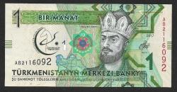 ** TÜRKMENİSTAN ( 1 * MANAT ) 2017 - ÇİL