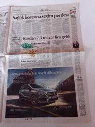 Cumhuriyet Gazetesi - 20 Şubat 2015 - Galatasaray Başkanı Duygun Yarsuvat' Kadıköy'e Gitmek İstiyorum - Trabzonspor Avrupa'da Dağıldı - Feyenordlular Romayı Yaktı - Aldatma Rekoru Tayland'ın- Dirençli Bakteri Öldürdü - Bin Yıllık Batık Hazine - Mit'te 4 Kişilik Tezgah - Etekli Kızlara Taciz Tehdidi - Süleyman Şah'a Kıskaç