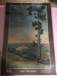 Hayat Dergisi Posteri Renkli Yağlı Boya Tablo Resmi Bebek Sırtlarında Tevfik Fikret’in Fırçasından 34,5x51 cm