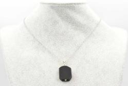 Hakiki Doğal Siyah Turmalin Taşı Kolye Ucu 002