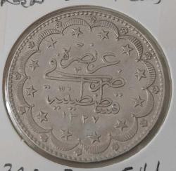 REŞAT 1327-9 GÜMÜŞ 20 KURUŞ OSMANLI SULTAN V.MEHMET DÖNEMİ ORİJİNAL 1SS2EE ÇİL ÇOK NADİRDİR