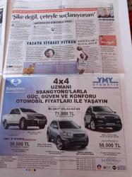 Cumhuriyet Gazetesi - 25 Eylül 2011 - Aziz Yıldırım Şike Değil Çeteyle Suçlanıyorum - Gençlik Ve Spor Bakanı Suat Kılıç - Marsel İlhan Finalde - Bakırçay Nehrinde Zehir Akıyor - Atatürk Kültür Merkezi'nde Kafa Karıştıran Afiş - 18. Uluslararası Altın Koza Filmi Festivali - Onur Ünlü - Ezgi Mola - Putin Medyedev Anlaştı - Zeki Müren'in Karakalem Portreleri- İngiliz Müzisyen Paul Dwyer Aşık Veysel'in Sazını Çaldım