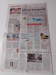 Cumhuriyet Gazetesi - 5 Eylül 2020 - İstanbul'da 5 Kortlu Tenis Merkezi Açıldı - Messi Barcelona'da Kaldı - Pandemi Sanatı Başka Boyuta Taşıdı - Mars Ve Ay'da Sığınak Arayışı - Fatih Nurullah - İşte Tarikat Gerçekleri - Oyuncu Birol Ünel Yaşamını Yitirdi - Muharrem İnce - Memleket Hareketi