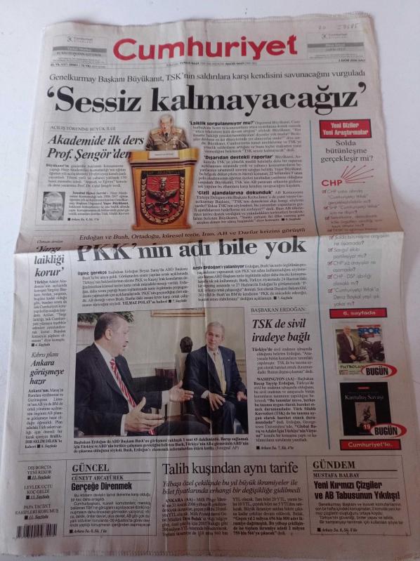 Cumhuriyet Gazetesi 3 Ekim 2006 Hakan Şükür Kendini Savundu  