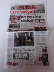 Cumhuriyet Gazetesi - 7 Ocak 2018 - Ada'da Gündem Cenk Tosun - Söz Arkas'ın - Ferhan Şensoy İle Söyleşi - Kemal Kılıçdaroğlu Saray'a Direnin- Kız Çocukları Okuldan Koptu - Tek Tip Faşizmdir - Komünist Süt De Yolda - Mehmet Fatih Maçoğlu