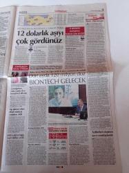Cumhuriyet Gazetesi - 21 Mayıs 2021 - Ali Koç Adayım - Beşiktaş Başkanı Ahmet Nur Çebi Recep Tayyip Erdoğan'a Forma Hediye Etti - Aşılama Hemen Şimdi - Zhourong'dan İlk Fotoğraflar - Barış İçin Müzik Vakfı - Ukrayna'ya İHA Satışı