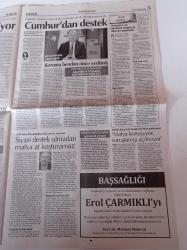 Cumhuriyet Gazetesi - 21 Mayıs 2021 - Ali Koç Adayım - Beşiktaş Başkanı Ahmet Nur Çebi Recep Tayyip Erdoğan'a Forma Hediye Etti - Aşılama Hemen Şimdi - Zhourong'dan İlk Fotoğraflar - Barış İçin Müzik Vakfı - Ukrayna'ya İHA Satışı