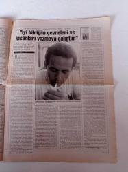 Cumhuriyet Kitap Gazetesi - 9 Mayıs 1996 - Sayı 325 - Başkaldıran Yazar Witold Gombrowicz Fotoğrafı - Bulmacamız İlker Mumcuoğlu İle Kitaplar Üzerine - Cemil Kavukçu İle Uzak Noktalara Doğru Üzerine - Hüseyin Peker  Romanı Yazıcı Ya Da Bir Yol Romanı - Video Sanatı