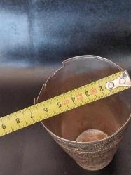 OSMANLI DÖNEMİ ORİJİNAL HİCAZ İŞİ ZEMZEM,  ŞERBET BARDAĞI..ALTIN VERMEY SIVAMA, AĞIZ KISMINDA ZAMANIN YORGUNLUĞU İLE KIRIK/EKSİK VAR, KOLEKSIYON DEĞERİ YUKSEK, NADİR BİR ÜRÜNDÜR..