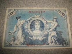 *  ALMANYA - 100 MARK - 1908 YILI