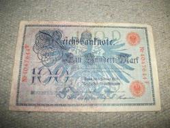 *  ALMANYA - 100 MARK - 1908 YILI