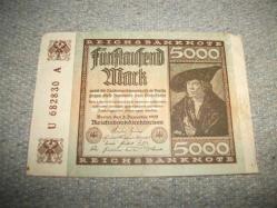 *  ALMANYA - 5000  MARK - 1922  YILI
