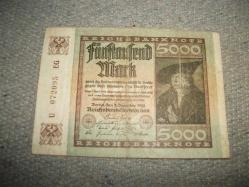 *  ALMANYA - 5000  MARK - 1922  YILI